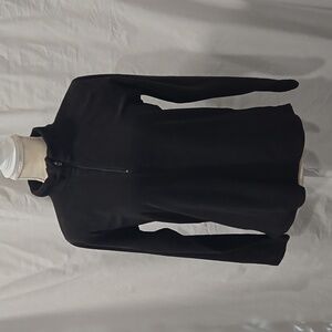 Alpine Design | Black Pull-over Middle Zip Sweater |Large